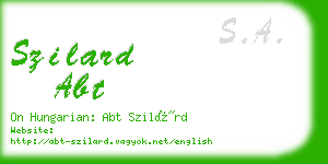 szilard abt business card